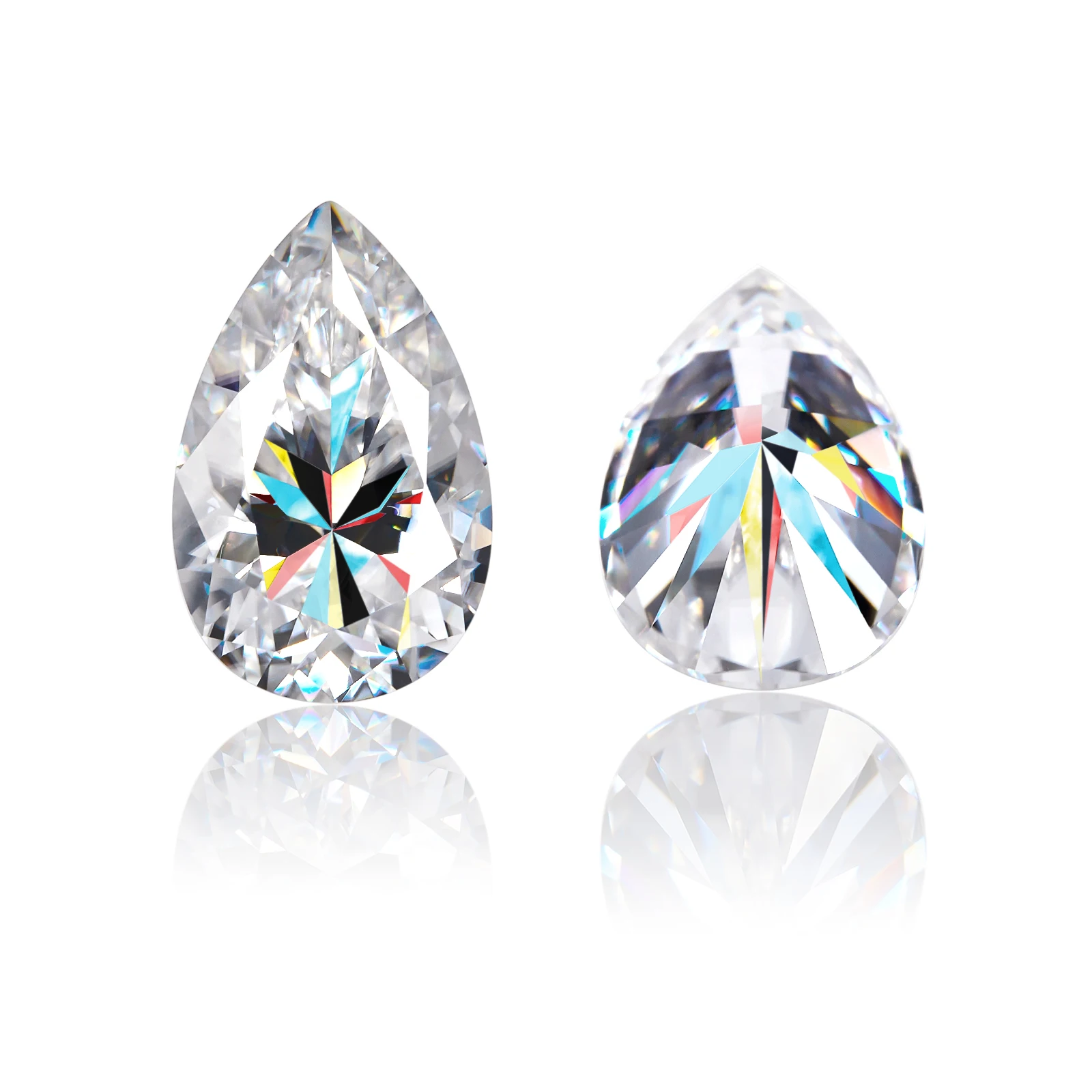 

Eme jewe Pear Cut Moissanite Loose Stone, White D Color VVS1 Clarity Excellent Cut For Jewelry Making With Certificate
