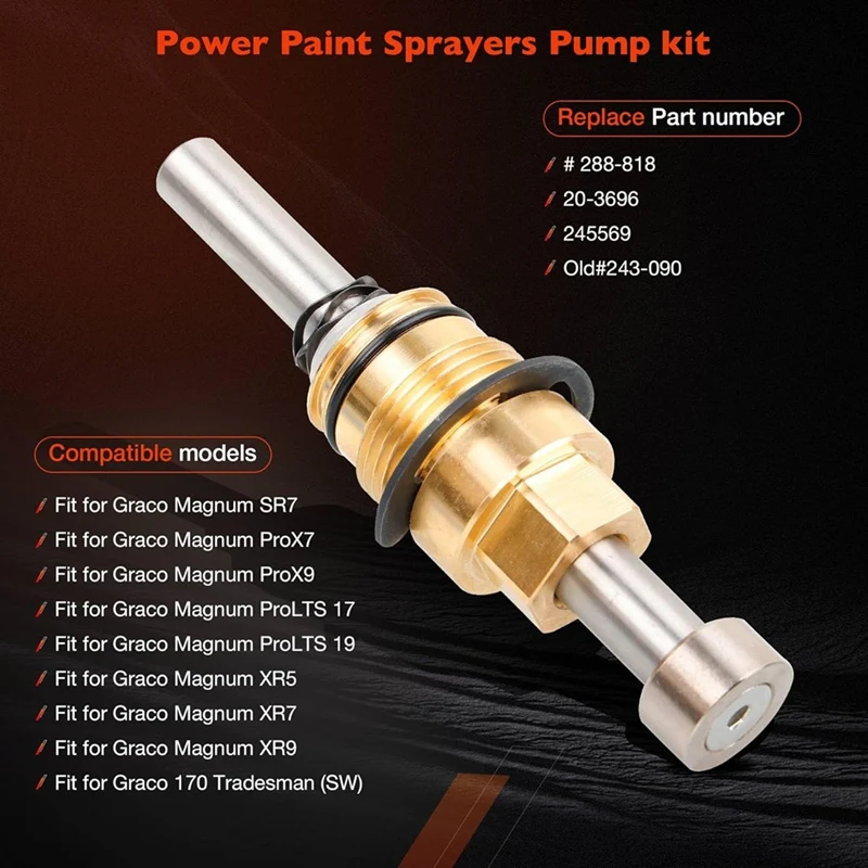 Power Paint Sprayer Pump Repair Kit Compatible With Magnum Prox7 Prox9 SR7 Prolts 17 Prolts 19 XR5 XR7 XR9 170Tradesman