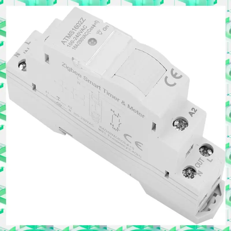 

3C Electron ATMS 1602Z Умный переключатель 16A Din-рейка 1P Дистанционный переключатель синхронизации Умный беспроводной переключатель 220 В Переключатель синхронизации, ATMS 1