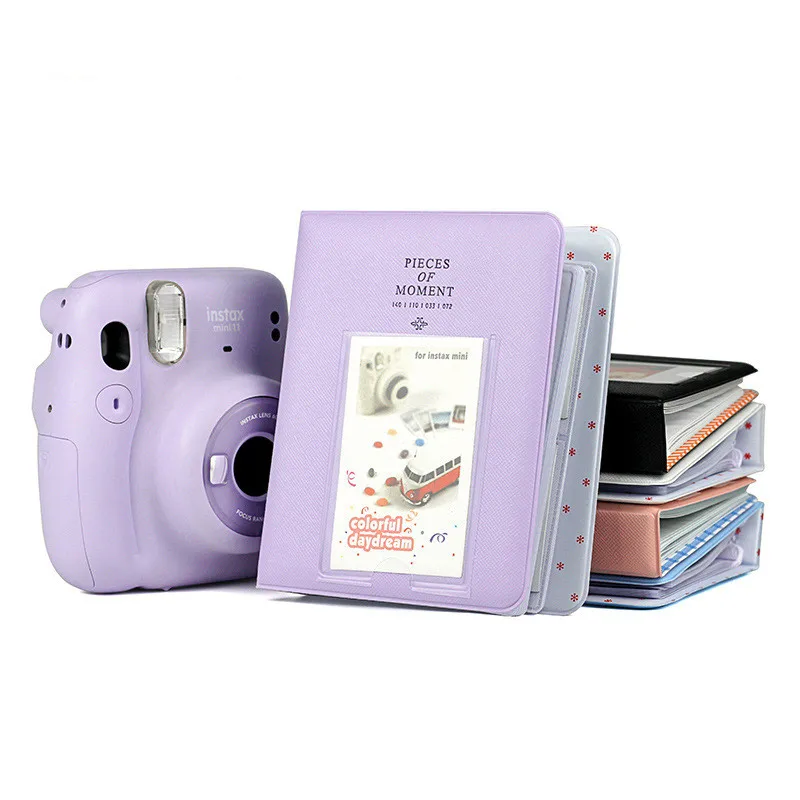 New 3 Inch Large Capacity Storage Photo Card Holder For Fujifilm Instax  Mini11 64 Pockets Of Picture Album Bag Case