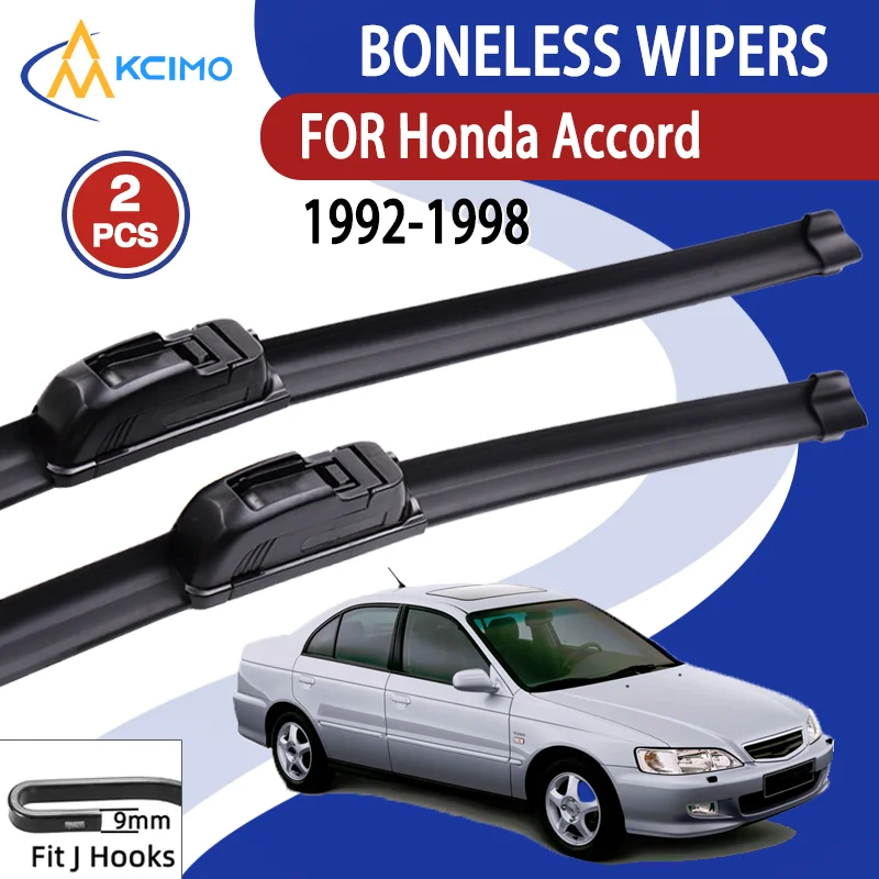 Passend für Honda Accord 1992–1998, 22 Zoll + 20 Zoll U-Typ-Wischerblätter ohne Knochen, Premium-AAA-Gummi, extrem leise, streifenfrei