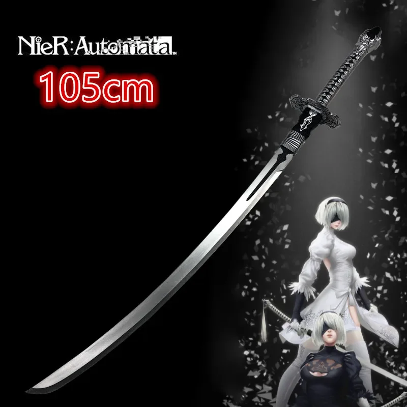 NieR: Espada Automata, YoRHa No. 2 Tipo B, Cosplay Contrato Branco, Safety PU, Modelo 1:1, Arma Grande, 105cm