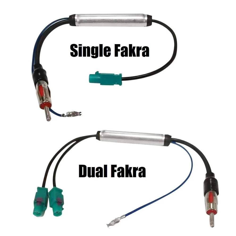 Car Special Radio Antenna AM/FM Audio Radio Signal Amplifier Dual Fakra RF Radio Antenna Aerial Adapter for Volkswagen