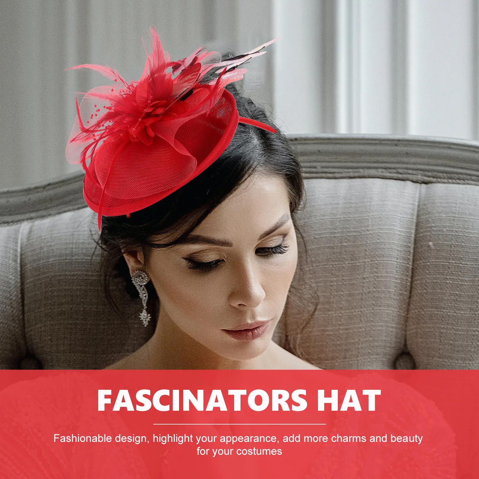 

Butterfly Fascinator Headband Colorful Hair Accessory for Women Party Tea Wedding Cocktail Event Chic Elegant Design