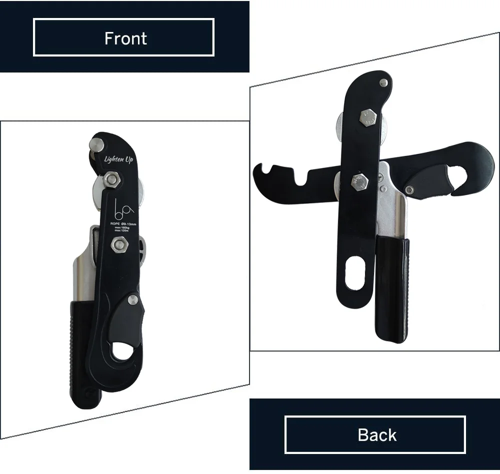 Imagem -03 - Escalada Descida Dispositivo Handle-control Downhill Descender Limpeza de Parede Rapel Freio Esporte ao ar Livre Profissional