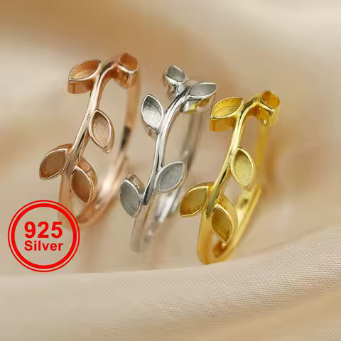 2x4MM Keepsake Breast Milk Resin Marquise Bezel Ring Settings Flower Branch Solid 925 Sterling Silver Adjustable Ring 1294332