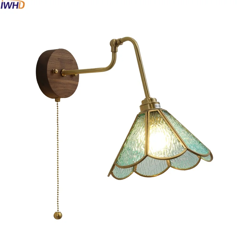 iwhd-pull-chain-switch-led-wall-lamp-balcony-bedroom-living-room-glass-walnut-nordic-bathroom-mirror-light-fixtures-lamparas