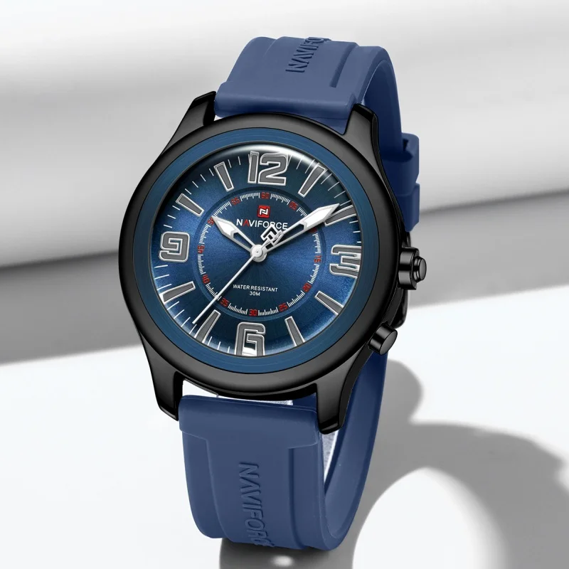 NAVIFORCE 9256 Nuovo Coppia Orologio Al Quarzo Impermeabile Luminoso Cinturino In Silicone Sport di Moda per Uomo e Donna Data Orologi relógio