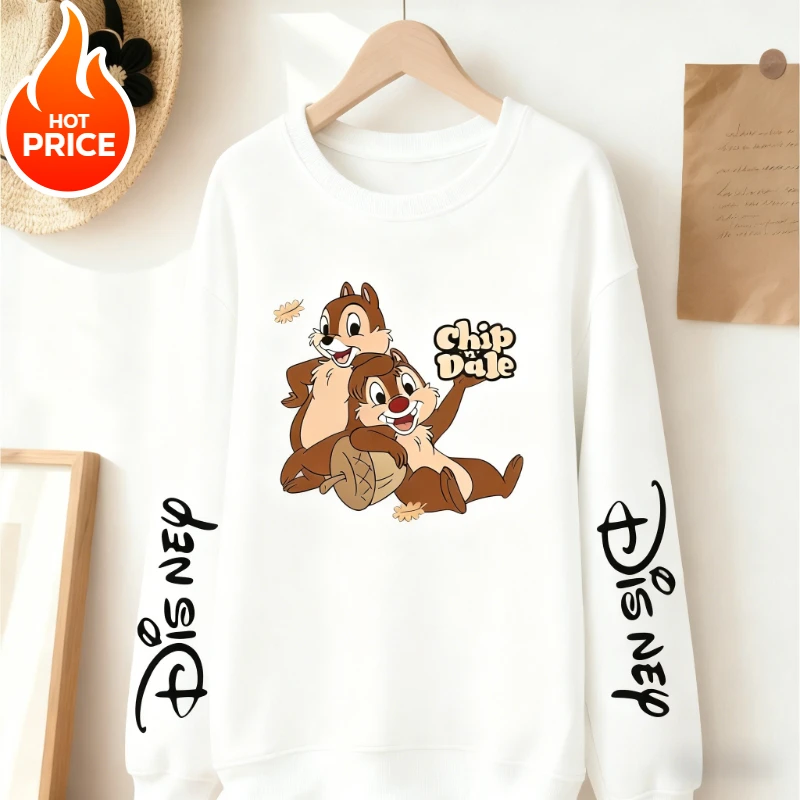

Disney Chip & Dale 2026 Boy Girl Winter Crew Neck Sweater Family Parent-child Loose Men Women Oversized Hoodie Long Sleeves Top