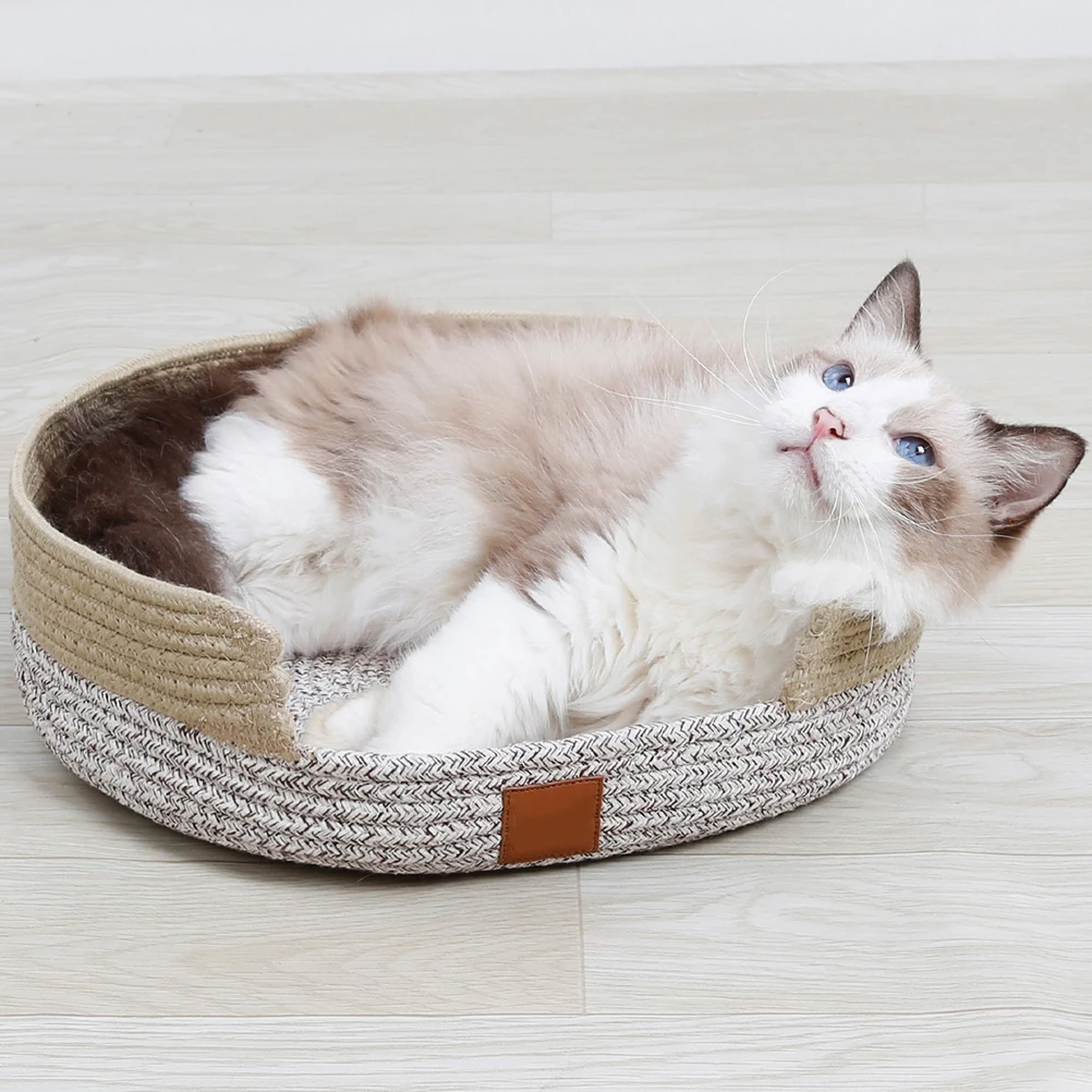 

Cat Claw Grinding Bed Pet Sleeping Mat Knitting Nest Scratching Board Cool Cushion