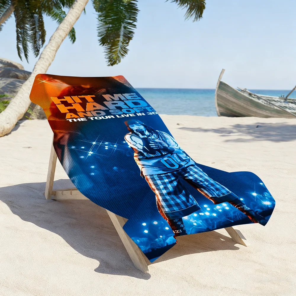 Hot Singer B-Billie-E-EilishS Music Towel Quick Dry Soft Yoga Swimming Fitness Mountain Climbing Large Beach Towels