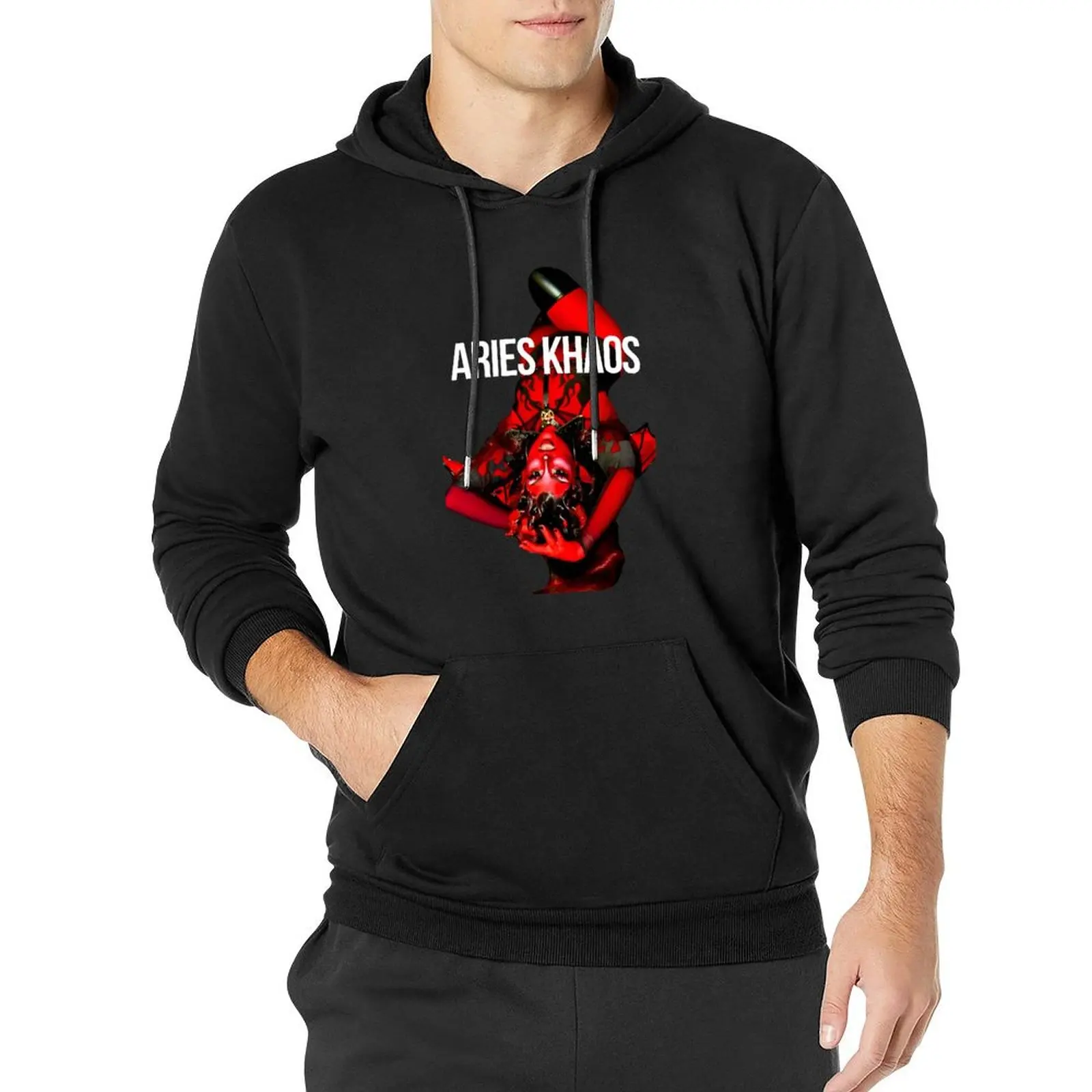 Aries Khaos Upside Down Pullover Hoodie men's clothing autumn tracksuit men