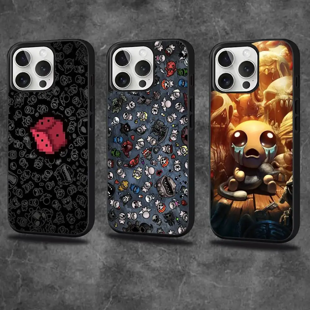Etui na telefon z motywem The Binding of Isaac dla iPhone 17, 16, 15, 14, 13, 12, 11, Pro, Max, Plus, Mini, SE4, E, magnetyczne, kompatybilne z bezprzewodowym ładowaniem Magsafe