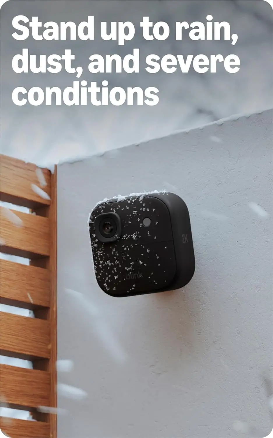 Outdoor 2K+ Wireless Smart Security Camera, 2K Resolution, Enhanced Audio, 2-Year Battery – Black (Sync Module Not Included)