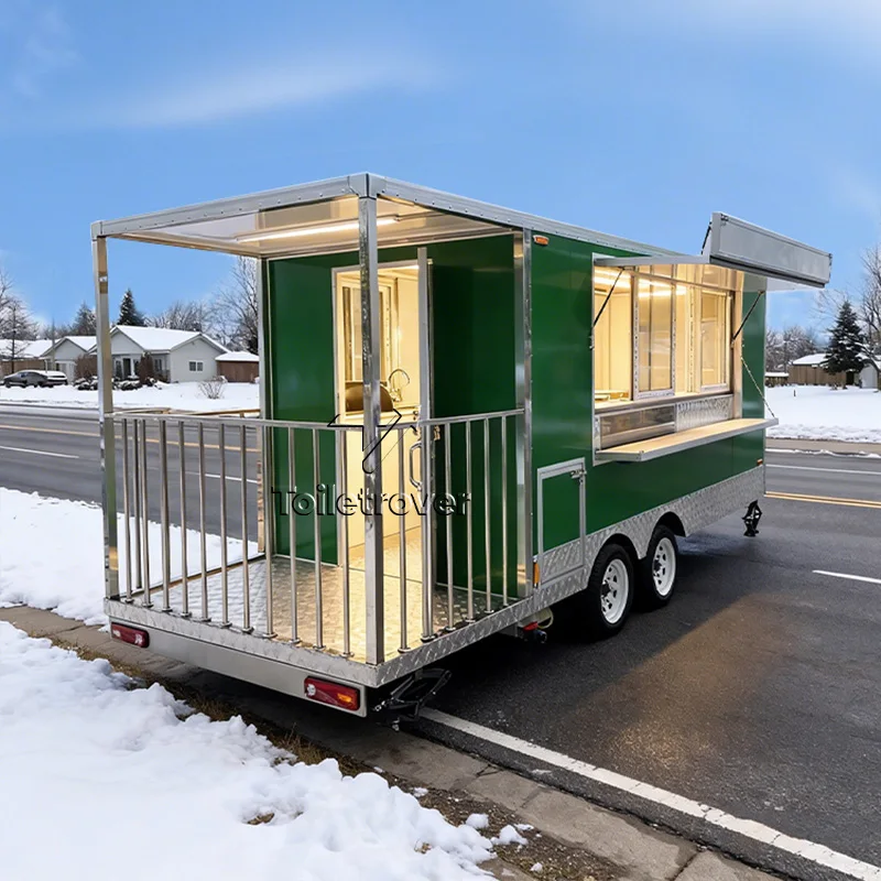 

Street Serving Window Food Concession Trailer Full Kitchen Commercial Catering Concession Food Truck Trailer Made in China