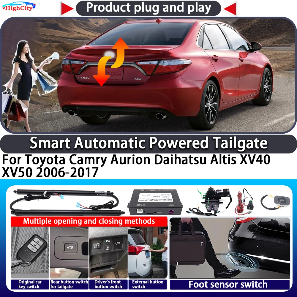 For Toyota Camry Aurion Daihatsu Altis XV40 XV50 2006-2017 Smart Automatic Powered Tailgate Key Lift Close Kit Power Tailgate