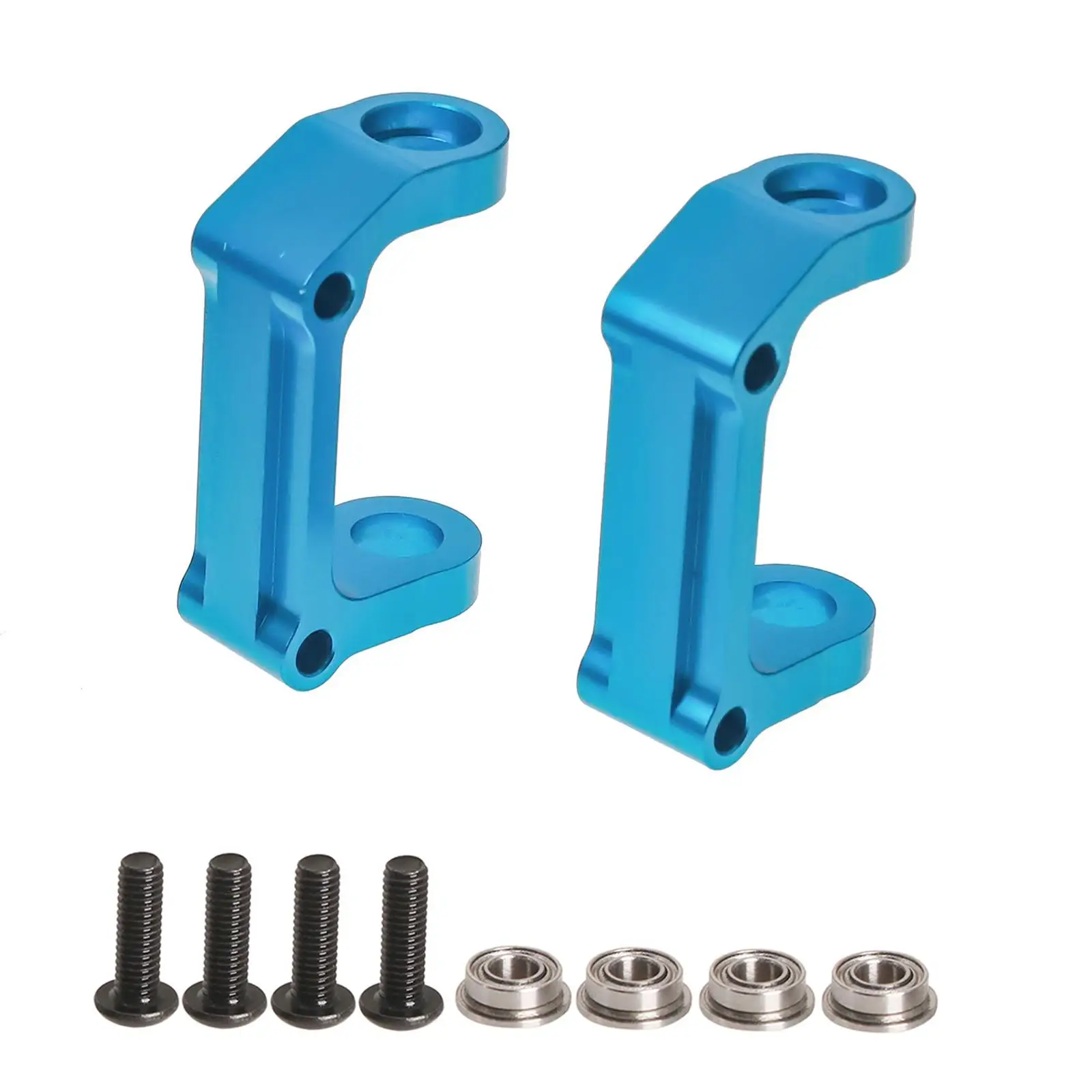 RC Car Metal C Mount Replaces Compact,Upgrade Easy to Install,Steering Assembly Aluminum Alloy,Blue for 1:10 Fighter Nxgen DT04