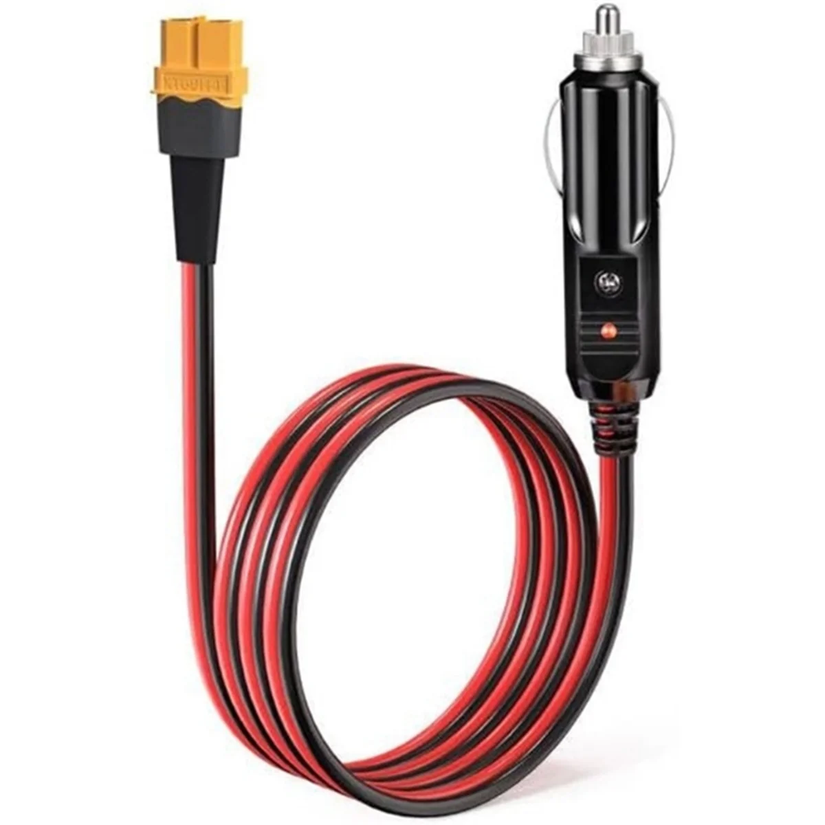 XT60 Connector Extension Cable with Lighter Plug 10FT 14AWG Car Charger and Adapter Cord to Solar Generator