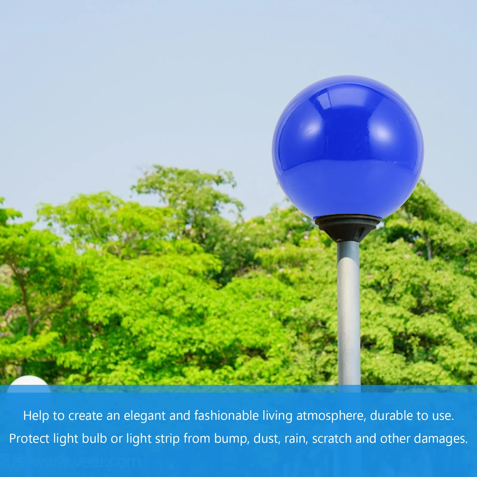 

Сферический плафон для уличного фонаря 20 см, сверхпрочный, водонепроницаемый, акриловый, современный, для замены стекла/плафона уличного светильника