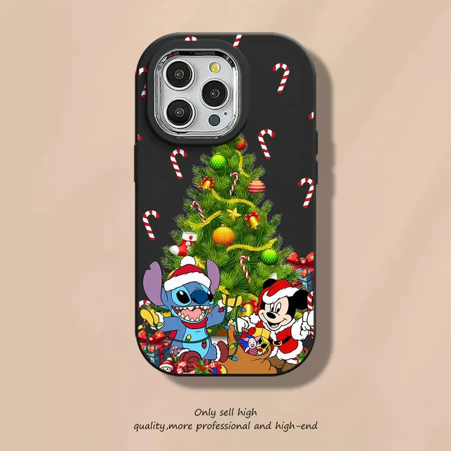 Disney Mickey Minnie Christmas Phone Case for Samsung Galaxy S24 Ultra S23 Plus S21 S20 FE Note 20 10 Plus Capa Coque Cover