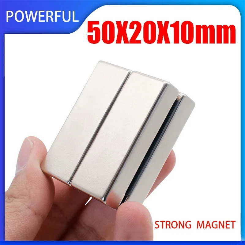 1/2/3/5PCS 50x20x10 mm N35 Super Strong Block Magnets Rare Earth Permanet 50mm x 20mm x 10mm Neodymium Magnet Disc 50*20*10mm