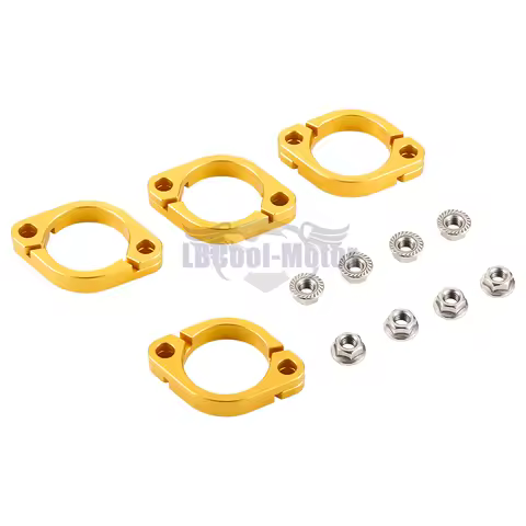 Gold/Silver Exhaust Muffler Flange Pipe Connection Split Clamps For Kawasaki EX400 EX-4 1994-1995 18069-1122 Hot sale