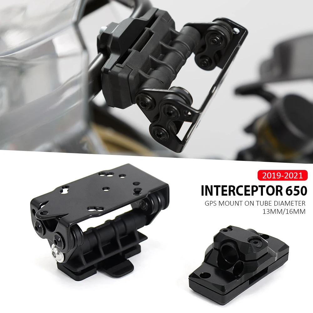 Suporte de telefone móvel para motocicleta, suporte de GPS, Royal Enfield Interceptor 650, ABS, 2019, 2020, 2021, 13mm, 16mm, novo