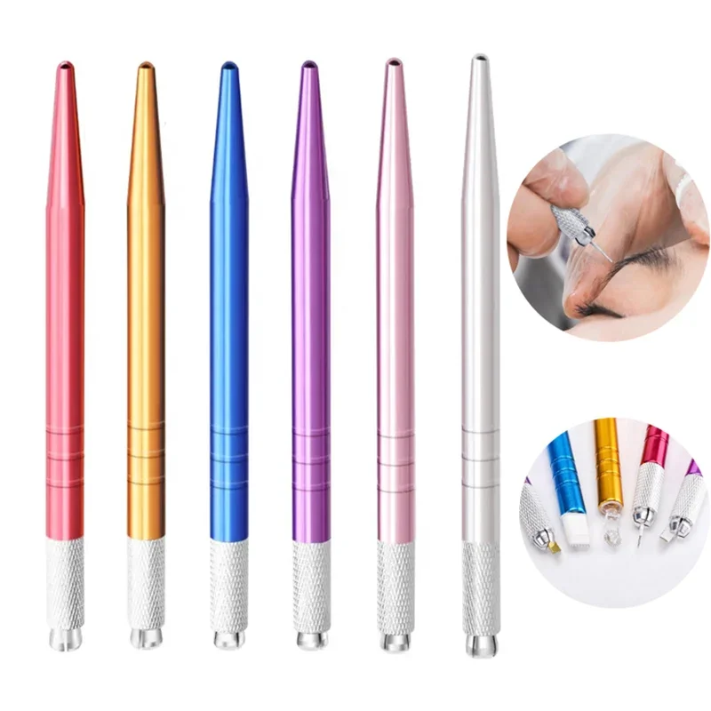 

20pcs Permanent Makeup Microblading Pen 3D Manual Tattoo Pen Eyebrow Lip Eyeliner Tattoo Needles Holder For Beginner Practice