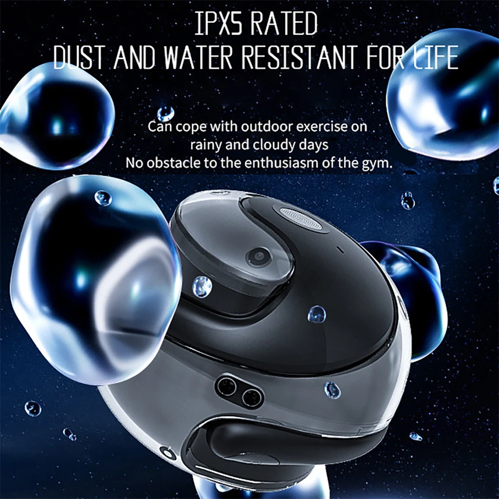 Ows سماعات بلوتوث لاسلكية مقاومة للماء سماعات رياضية مع ميكروفونات Hifi صوت ستيريو سماعات أذن ذكية تعمل باللمس للهاتف