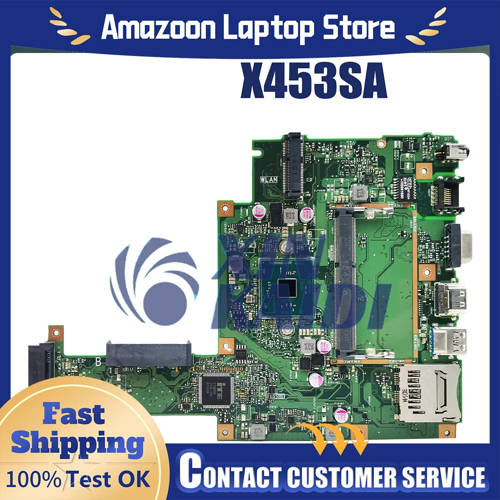 

Материнская плата для ноутбука ASUS F453SA X453SA F453S X453S, процессор N3050 N3060 N3150 N3160 N3700 N3710, 100% тестирование