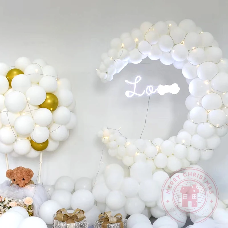 

White Balloon Decoration DIY Moon Balloons KID Colorful Latex Baloon Toys Birthday Celebration Wedding Valentine's Day Room Deco