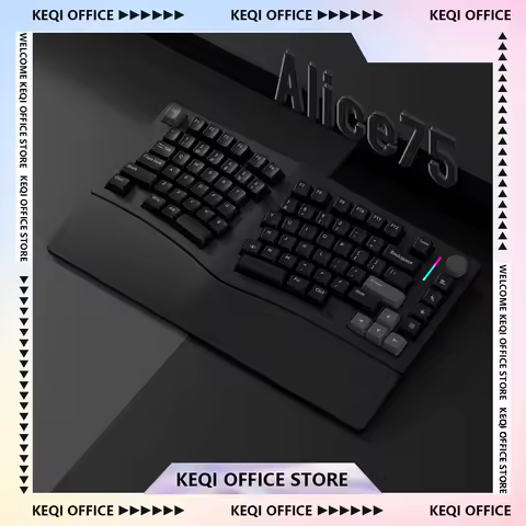 Feker Alice75 Mechanical Keyboard Kits Aluminum Hot Swap Bluetooth Gaming Keyboards Ergonomics Custom Pc Gamer Accessory Gifts