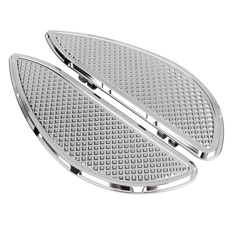 2 Piece Driver Stretched Floorboards Foot Board Chrome Silver Metal For  Touring Fat Boy FLSTF