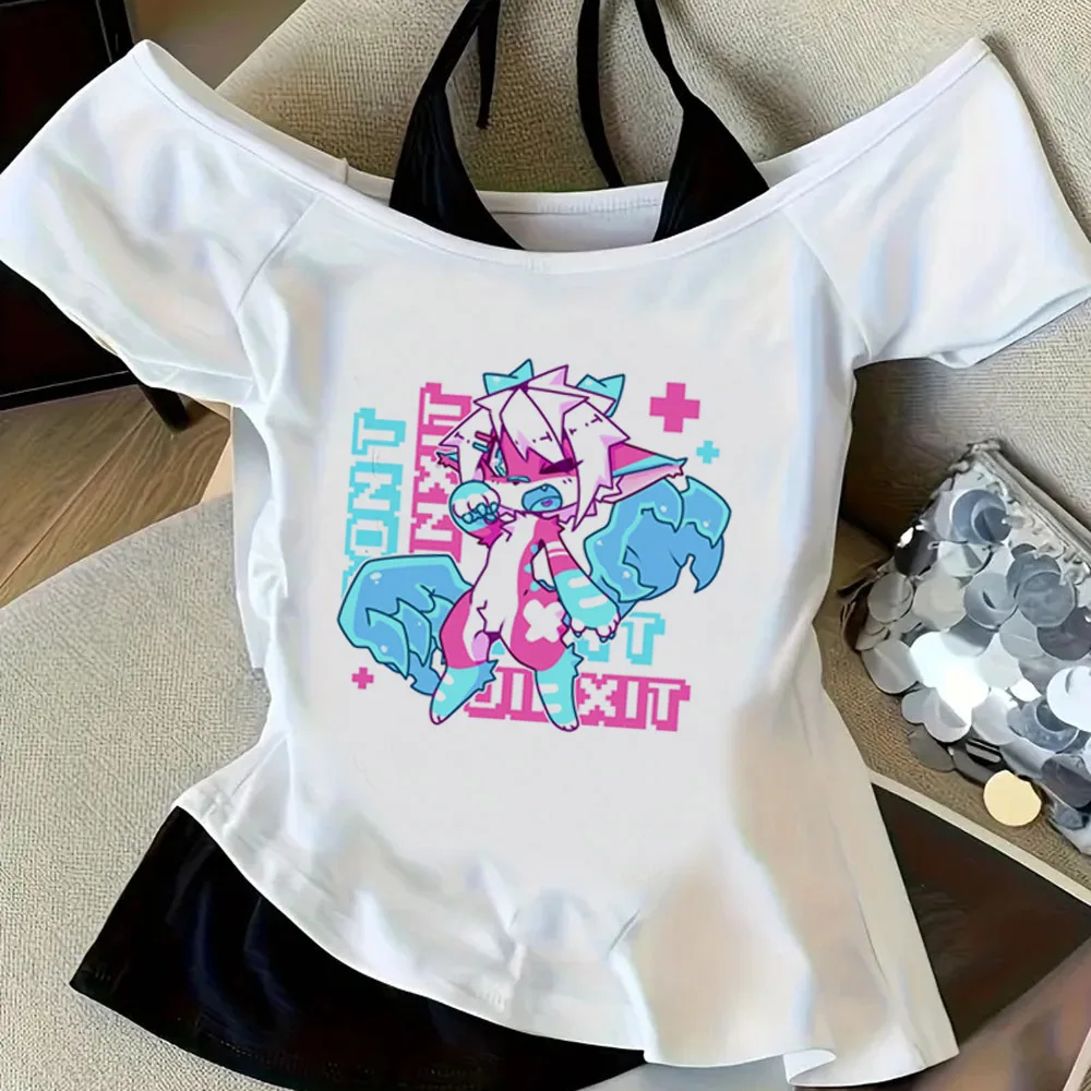 Furry cropped top girl korean fashion grunge 2000s streetwear jojifuku shirt clearance sales dollette japan meme y2k