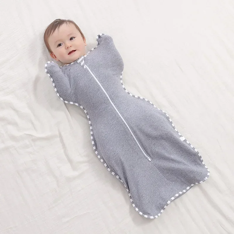 Baby Sleeping Bag Newborn Baby Swaddle Sleeveless Sleep Sack Autumn Thin 100% Cotton Soft 2-Ways Zipper Diaper Changing Bag