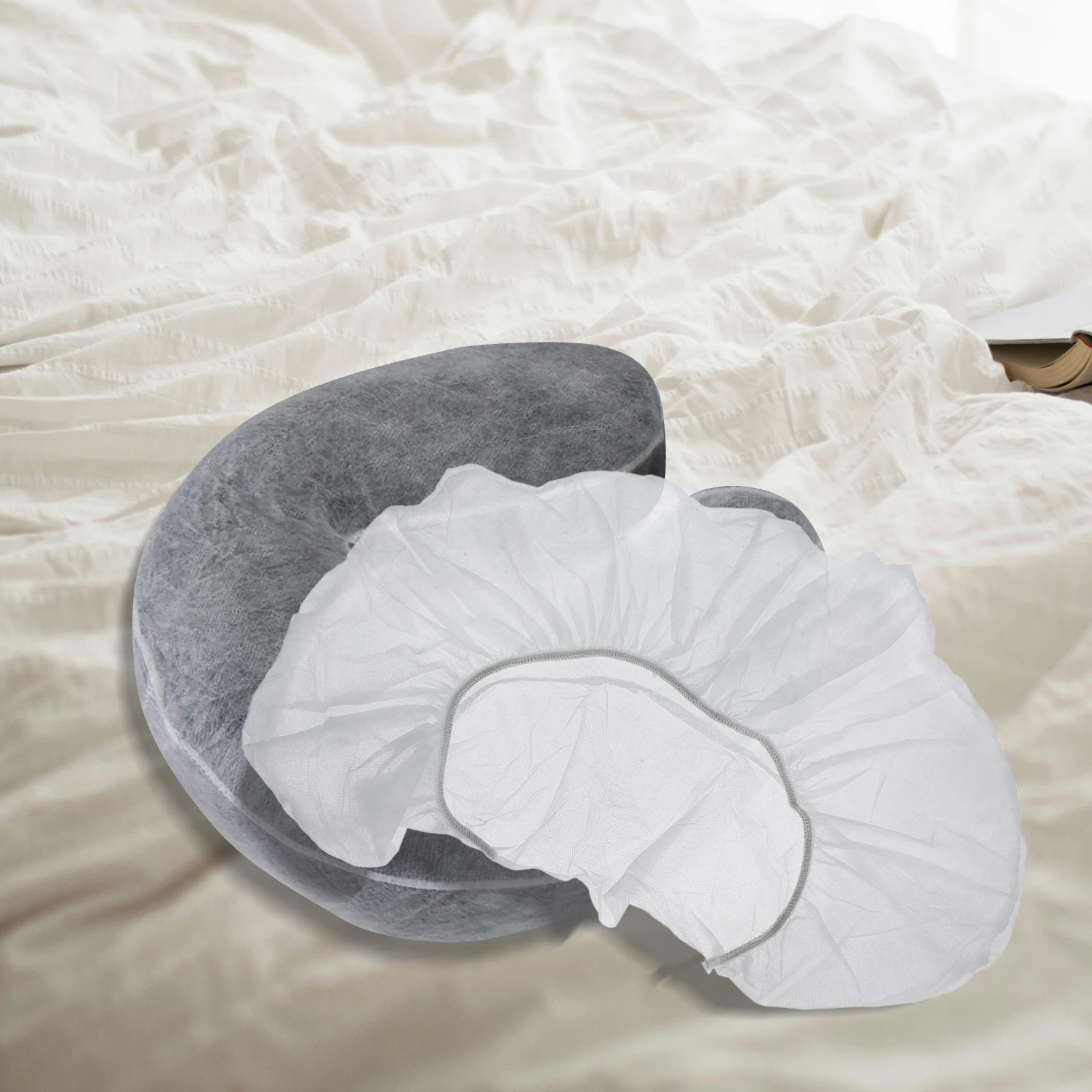 

50 Pcs U Shape Pillow Case Massage Table Cover Disposable Accessories Face Non-woven Covers Fabric Chair Headrest