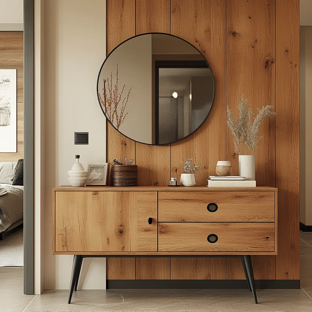 Log wind dining side cabinet Solid wood TV cabinet Living room against the wall B & B locker Tea cabinet Wabi Sansan