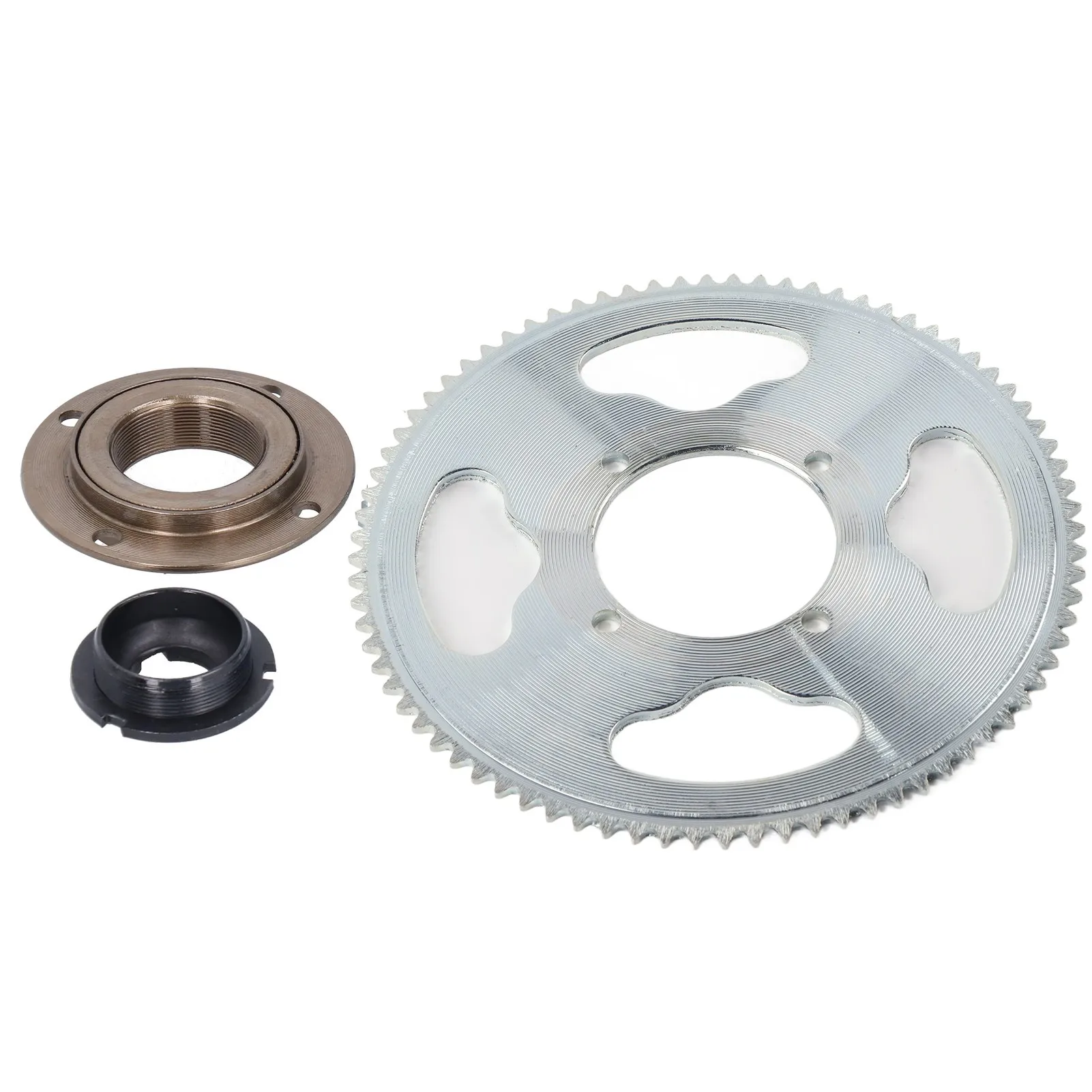 

25H 80 Teeth Crankset with Freewheel Connector Set Accessory for Electric Bicycles Modification