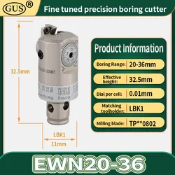 CBH EWN Precision Adjustable Boring Tool EWN20 EWN25 EWN32 EWN41 EWN68 EWN150 CKB LBK1 2 3 4 5 6 CNC Boring Machine Chuck Tools