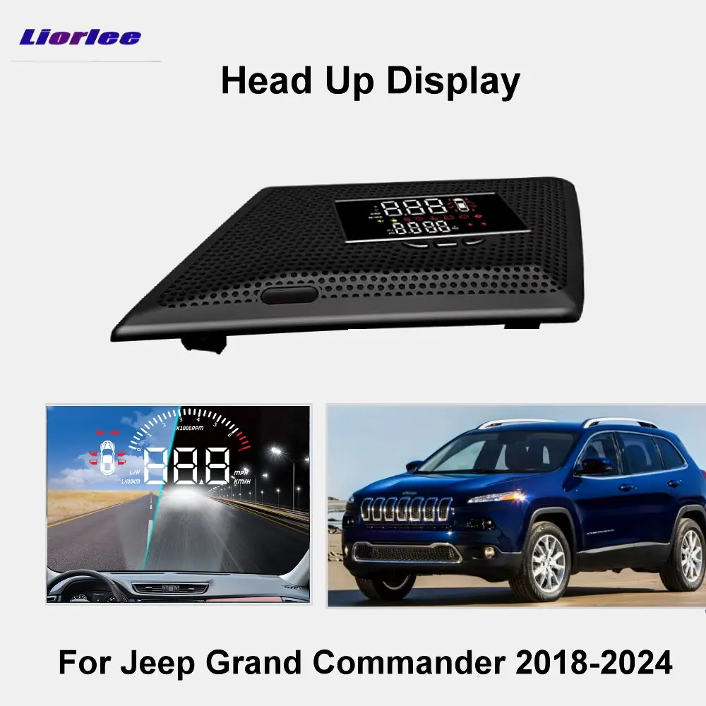 

For Jeep Grand Commander 2018-2024 Head Up Display HUD Security Device System Windshield Projector Car Electronic Accessories