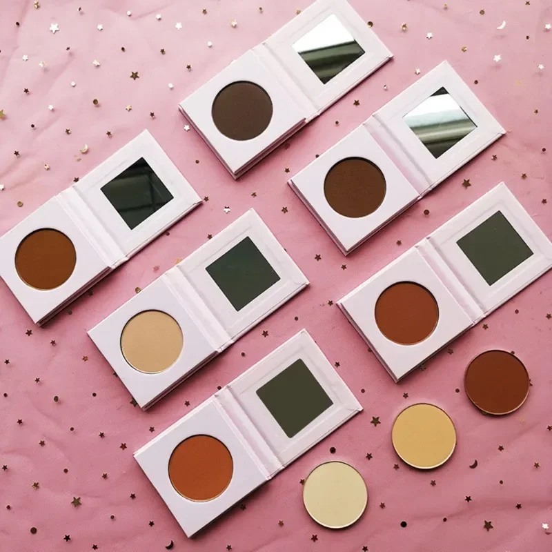 Etichetta privata Fai da te Monocromatico Blush e correttore Palette Opaco Facile da colorare A lunga durata Wateroof Fine Illumina il trucco del viso sfuso
