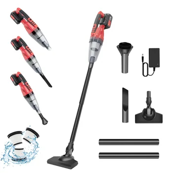 Aspirador de pó sem fio 3 em 1, poderoso aspirador de pó portátil leve de 5500Pa, aspirador de carro com 3 filtros e LED