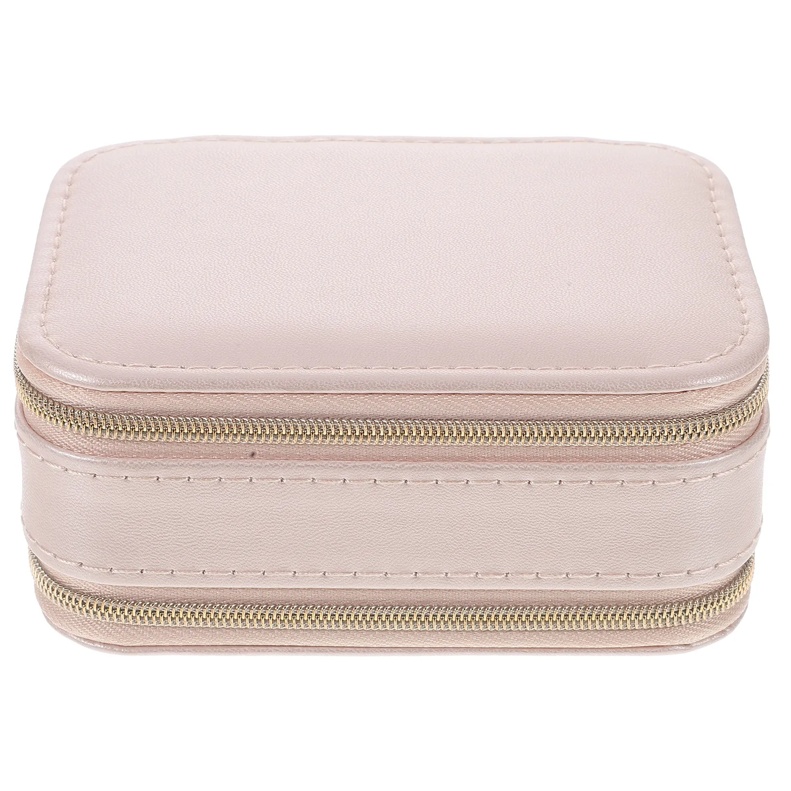 

Двухслойная маленькая шкатулка для украшений, портативный компактный органайзер для путешествий, для хранения колец, ожерелий, серег, шкатулка для мелочей