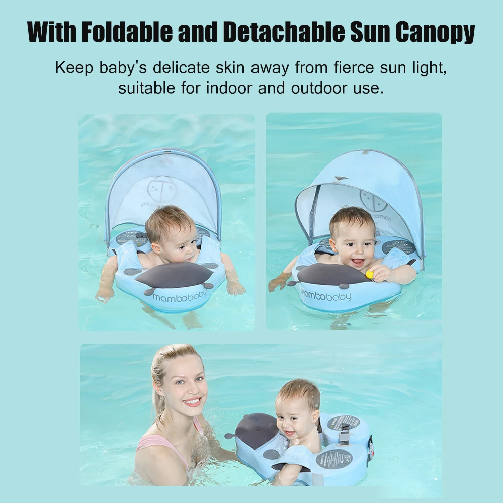 Mambobaby Non-inflatable Swimming Float  Soft Waterproof Skin-friendly Swim Trainer Float Baby Swim Float for 8-48 Months Baby