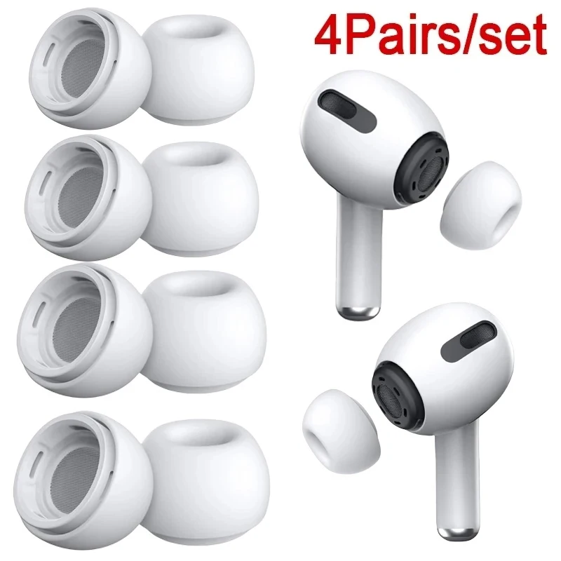 1-4 Pairs Replacement Eartips For AirPods Pro 1st 2nd Ear Tips Buds Silicone Rubber Eartips Earbuds Cap Gel Accessories XS/S/M/L