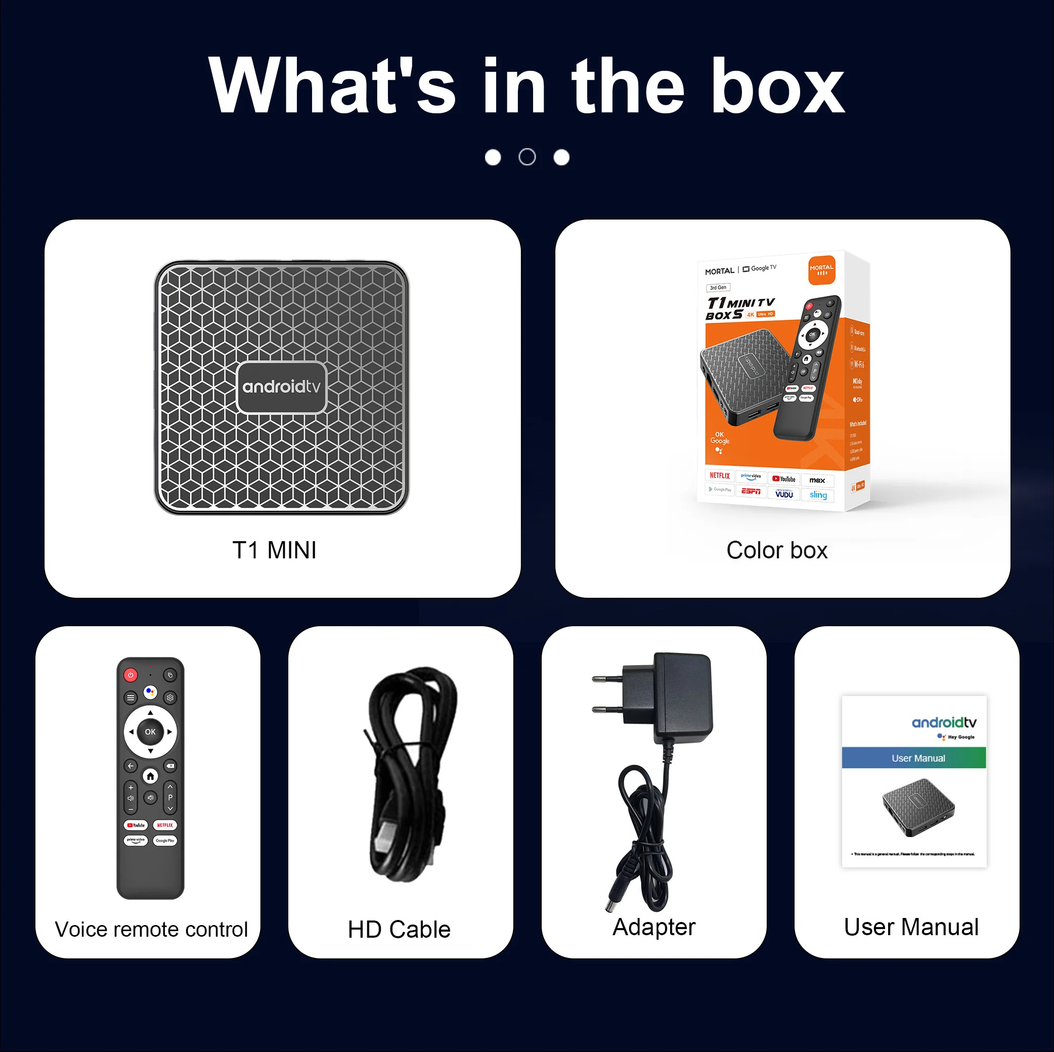 Nuevo Smart TV Box Mortal T1 MINI con Android 14, RK3518, 4K HD, compatible con Wi-Fi 2.4/5G, Bluetooth 5.X, transmisión de voz, Android TV Box 2025