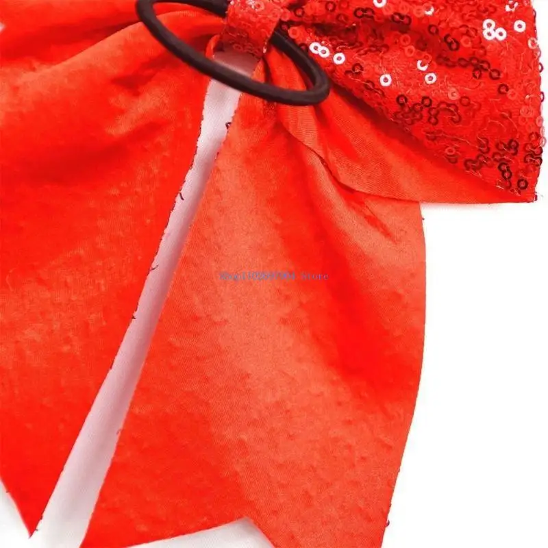 

N7YF Cheer PomPoms And Bows Large Cheer Hair Bows Ponytail Metallic Cheerleading PomPoms Team Sports Cheerleading