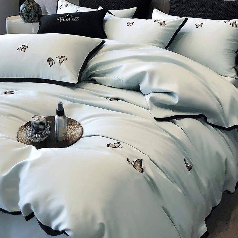 Luxury Bedding Sets 2025, 100% Cotton, High - End, with Celtic - Wolf Embroidery, Full Size, for a Mysterious and Powerful