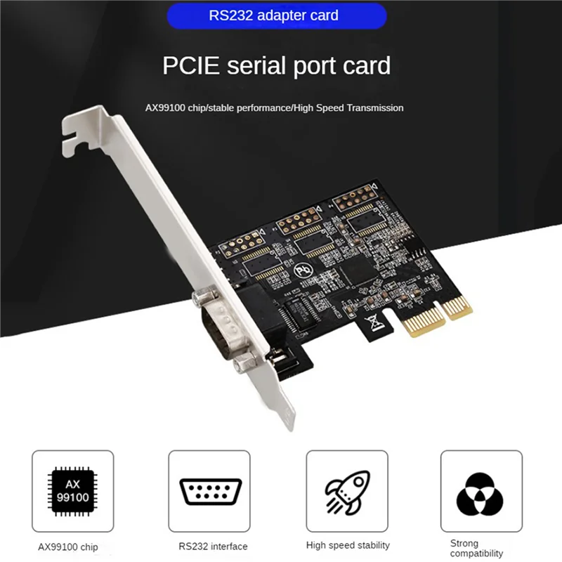 EDT-5X Pcie X1 Zu RS232 Serielle Adapterkarte Industrielle Steuerung Computer Erweiterungskarte Computer Adapter PCI-E Serielle Karte