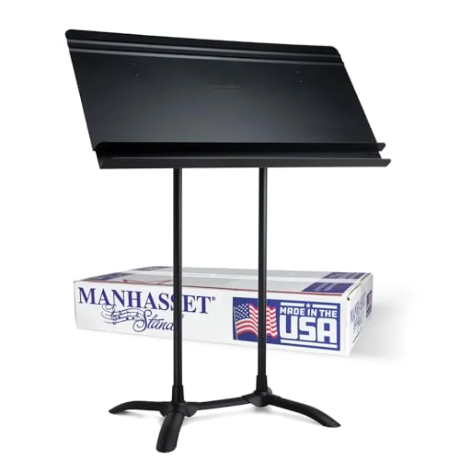 

Manhasset 5401 Regal Conductor's Music Stand for Orchestra Practice with Aluminum Frame and Black Finish Durable and Adjustable